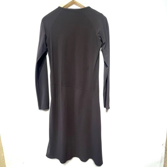 MC Planet by Innate Asymmetrical Lagenlook Long Sleeve Dress in Brown 10 NWOT - Picture 4 of 15